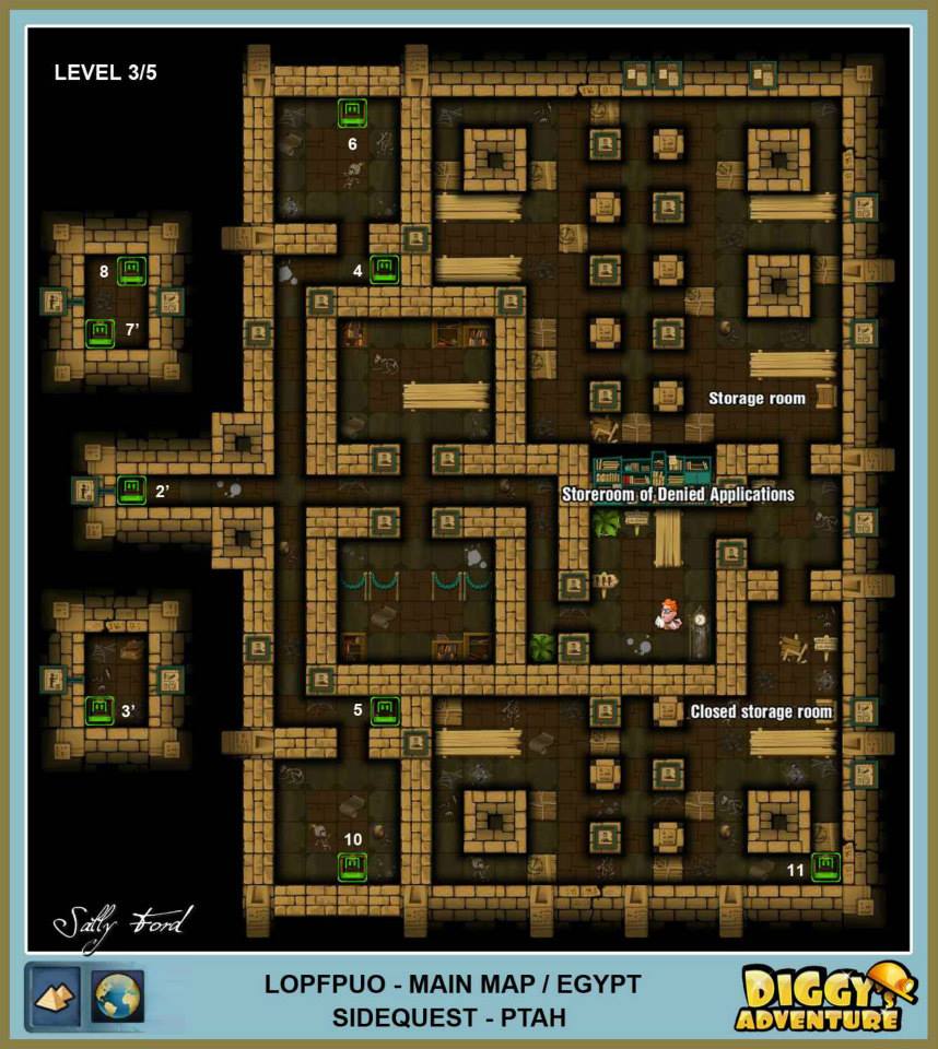 Diggy's Adventure Walkthrough: Egypt Main / Lopfpuo