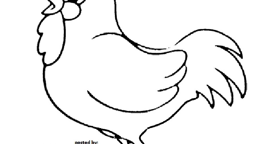 Mewarnai Gambar: Mewarnai Gambar Sketsa Hewan Ayam 1