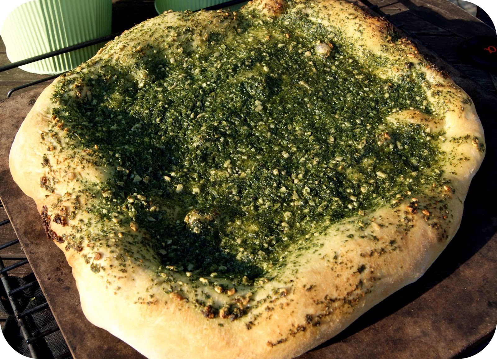 Skarntyden og lupinen Maxi focaccia med pesto