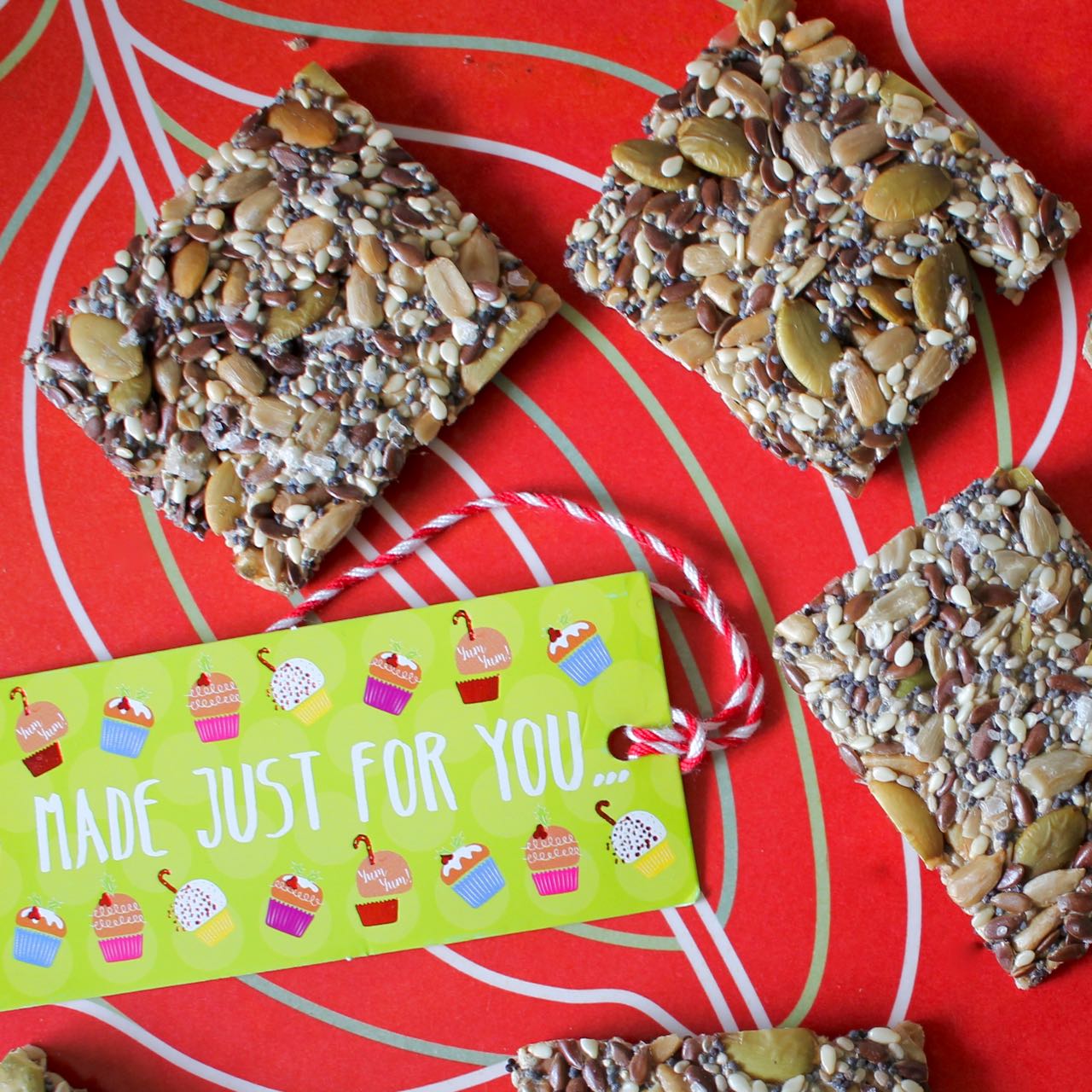 Green Gourmet Giraffe Seed Crackers and Christmas eats and trees