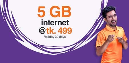 BL 5GB 499TK Banglalink 5 GB Internet Data Package 499 Taka for 30 Days
