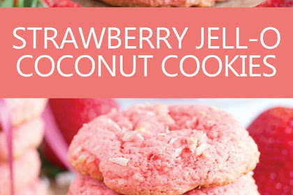 STRAWBERRY JELL-O & COCONUT COOKIES