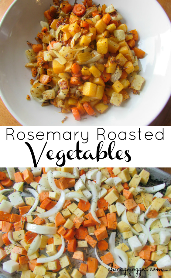 Chicago Jogger Weekend recipes + Rosemary Roasted Vegetables.