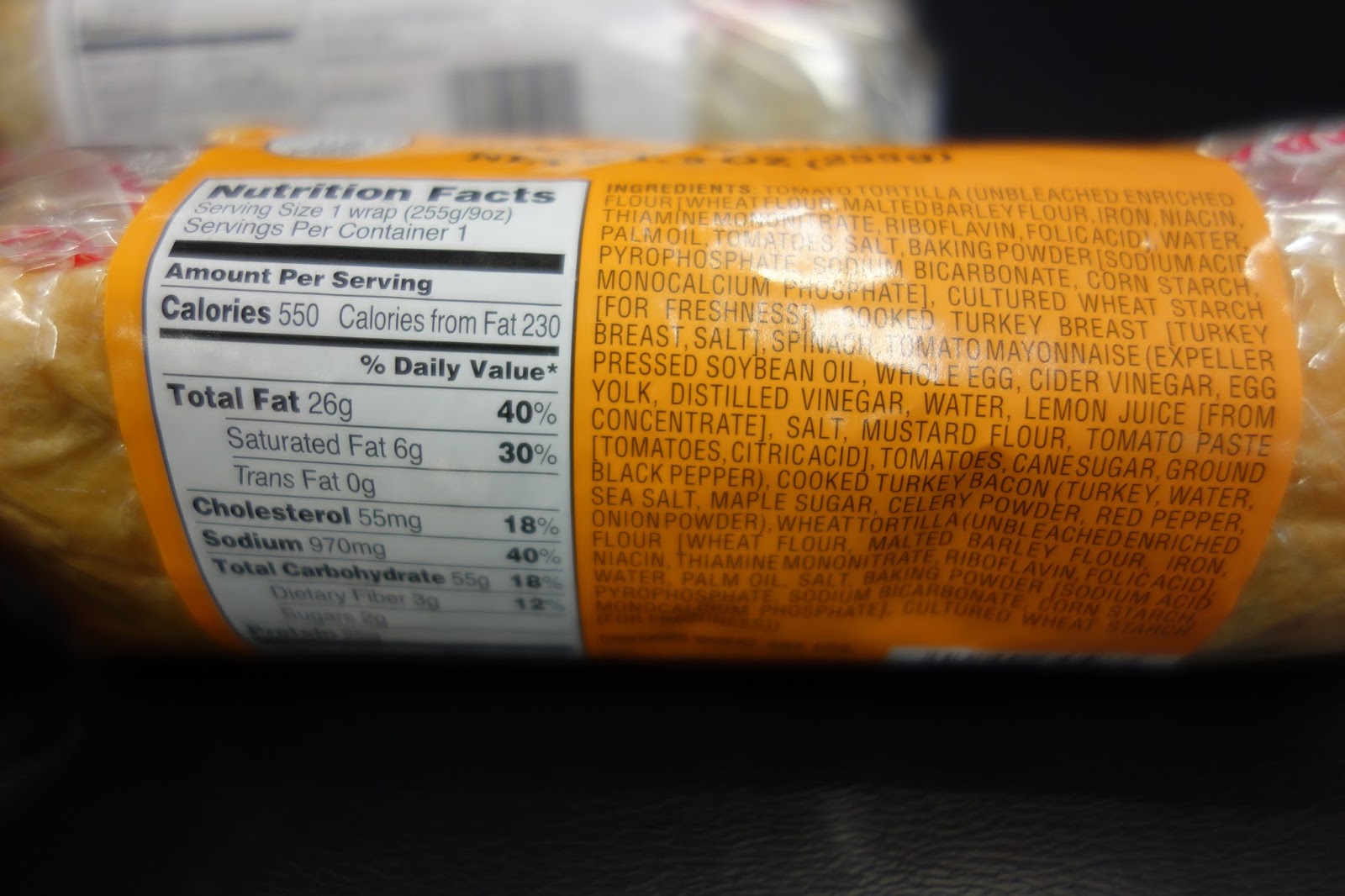 Trader Joe's Turkey, Spinach, and Swiss Cheese Wrap, Turkey Club Wrap