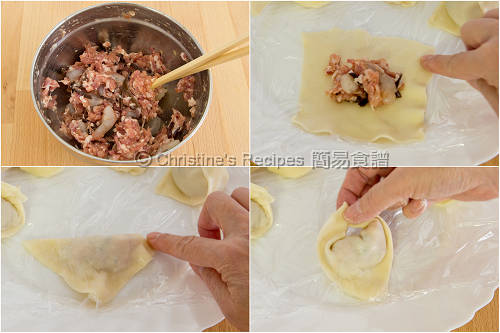 紅油抄手製作圖 Dumplings in Chilli Oil Procedures