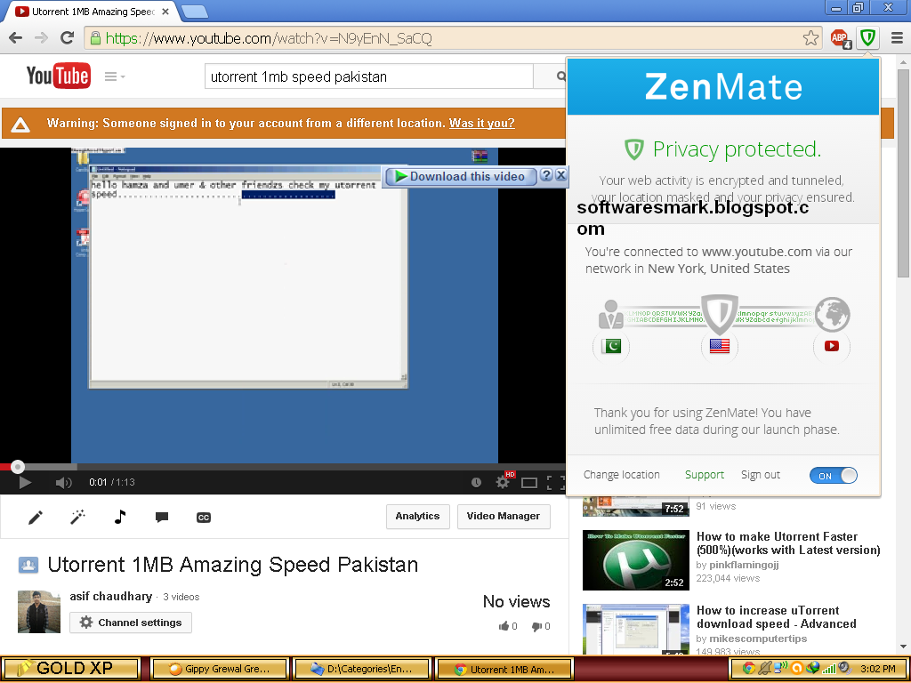 Softwares Market Zenmate VPN Addon for Google Chrome (VPN)