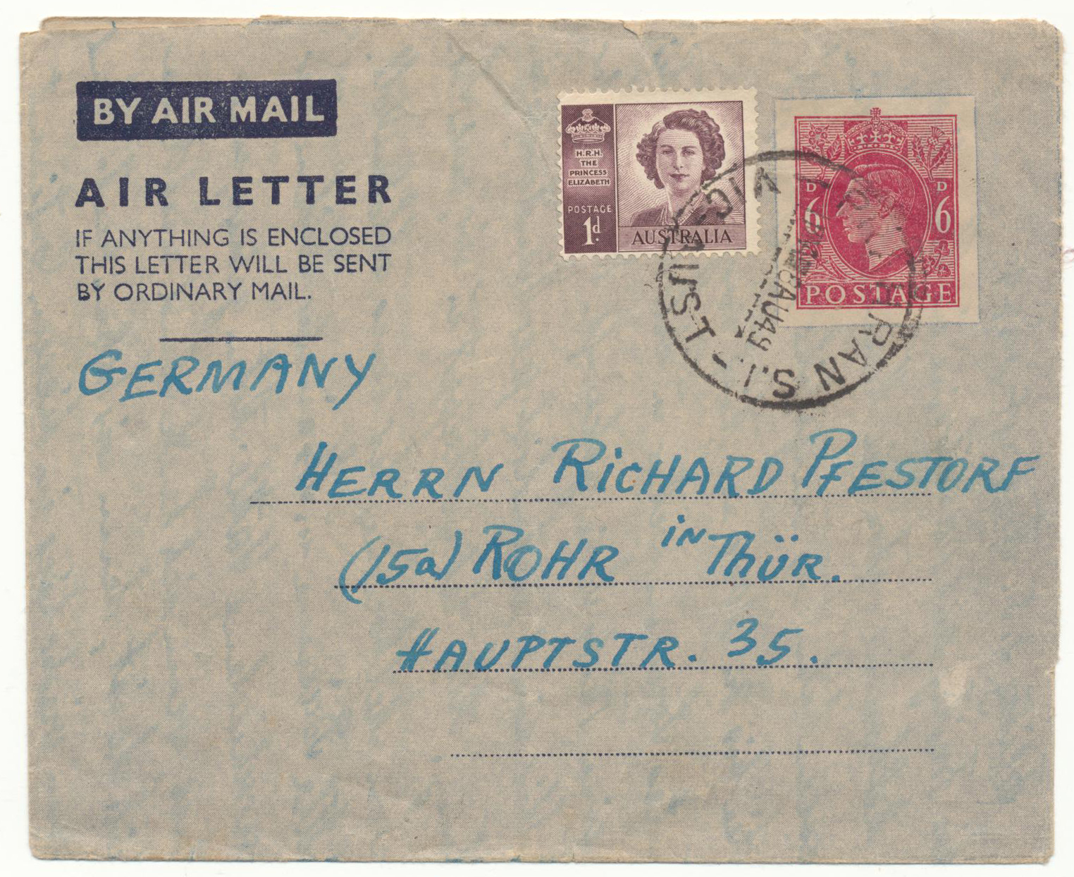 Aerogrammes & Airletters Philatelic Archeology UK 6d Aerogramme