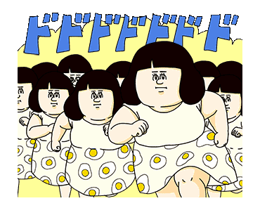 Line 公式スタンプ むっちり動け 渡辺直美 地獄のミサワ Example With Gif Animation