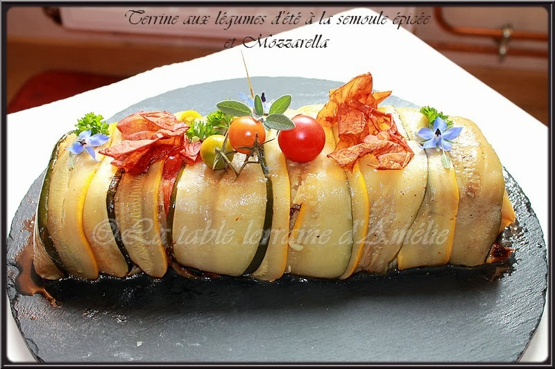 LA TABLE LORRAINE D'AMELIE Terrine aux légumes d'été à la semoule