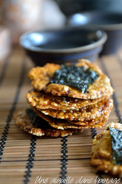Senbei, des crackers japonais au riz (sans gluten)