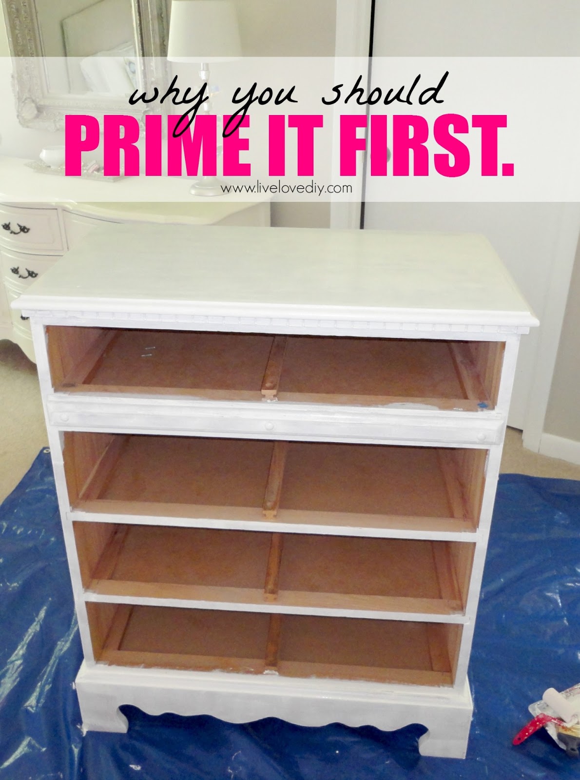 How To Paint Laminate Furniture In 3, Painting Laminate Dresser