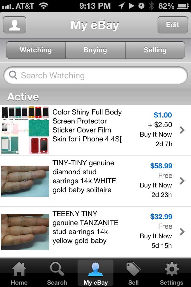 iPhone Tutorial and More Ebay App Screenshots