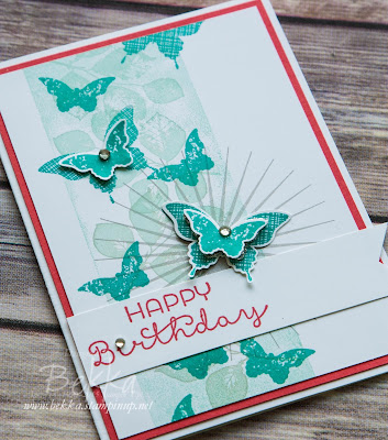 Kinda Eclectic Butterfly Birthday Card using supplies from Stampin' Up! UK