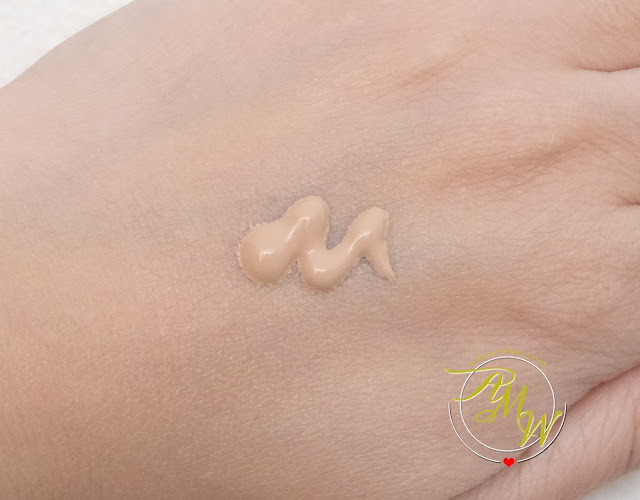 a swatch photo of The Body Shop Matte Clay Skin Clarifying Foundation Review. 