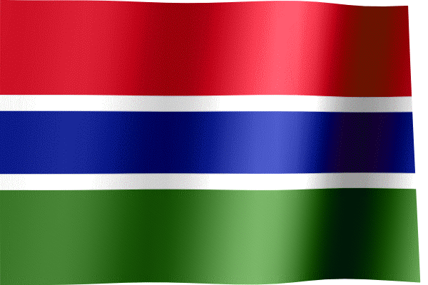 Waving Flag of the Gambia (Animated Gif)