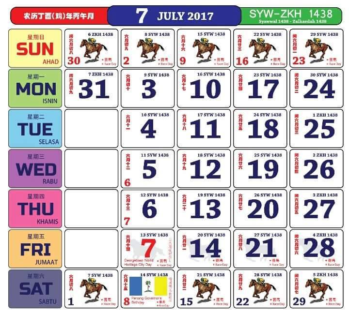 Kalendar Kuda 2017 Malaysia Mykssr Com