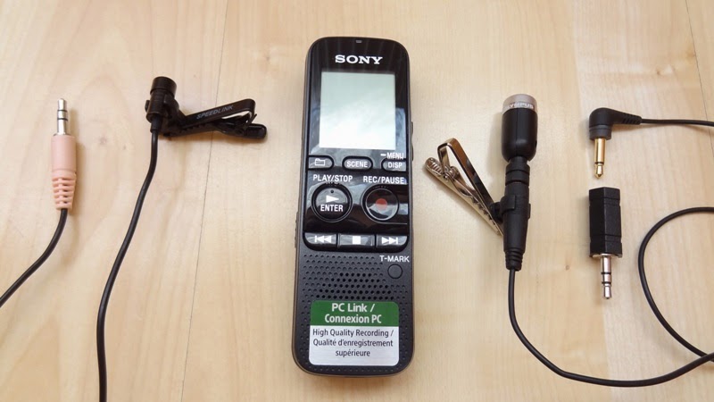 Sony Voice Recorder and Lapel Mics