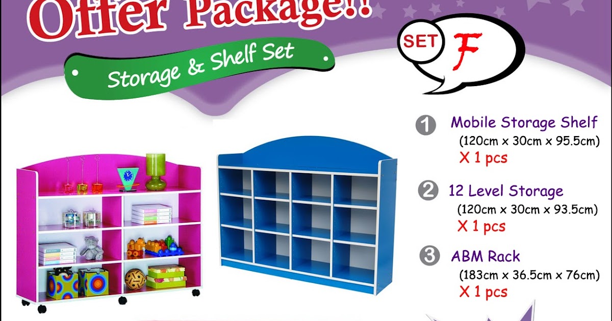 Perabot Tadika: PSF106 - Pakej Storage Set F