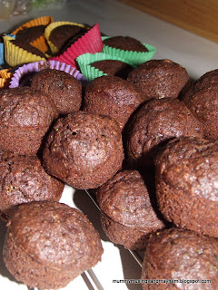 Toddler snack - hidden vegetable choc muffins