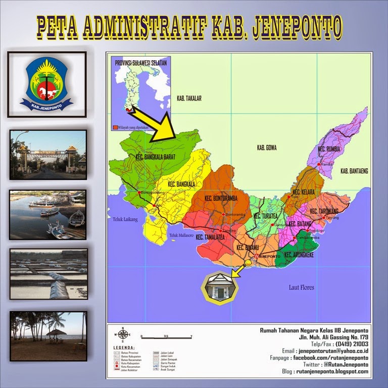 Peta Administratif Jeneponto