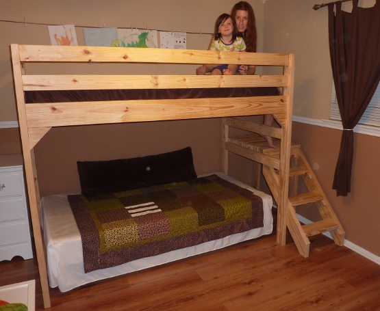 loft bed stairs plans