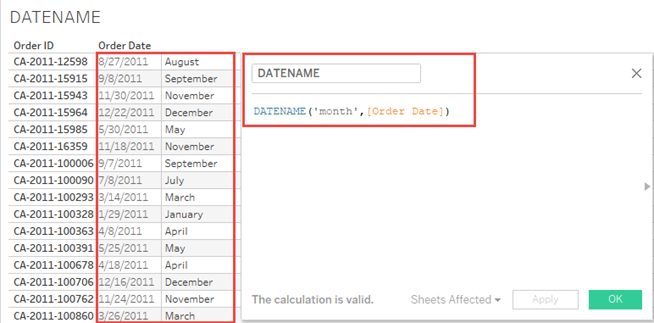 Tableau Date Functions