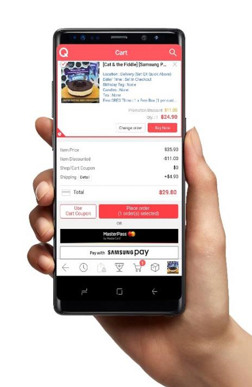 Pay with Samsung Pay at Qoo10 and Vaniday jeremy sg jalormee