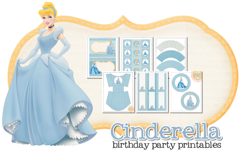 Imprimible gratis de Cenicienta - Fiesta de princesas