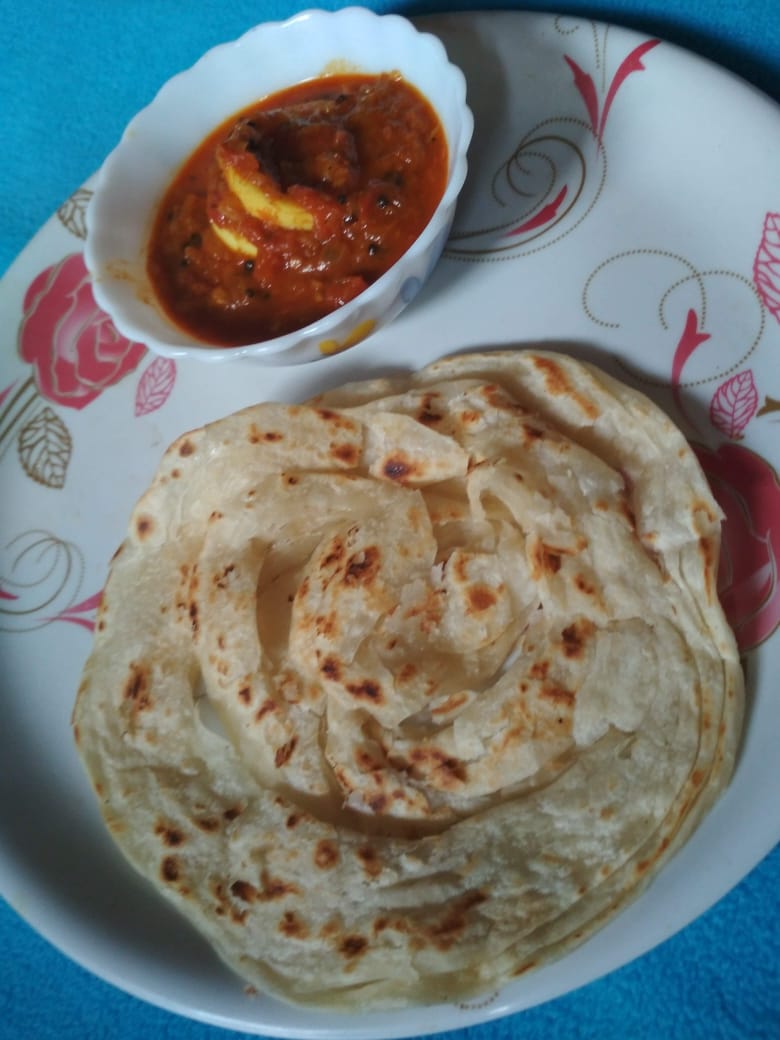 Everyday Cooking : Malabari Paratha (Kerela Style lachhedar Parotta)