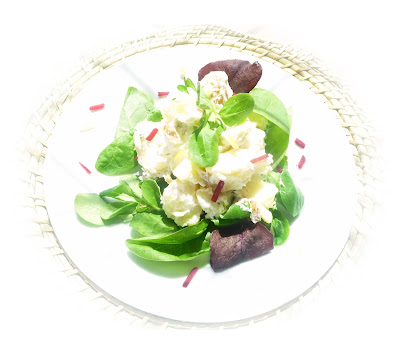 potato salad dressed with mayonnaise