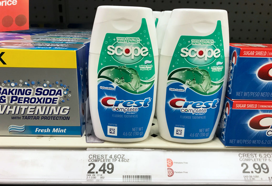 The Target Saver Target Crest Toothpaste 4.6 oz ONLY 0.49!