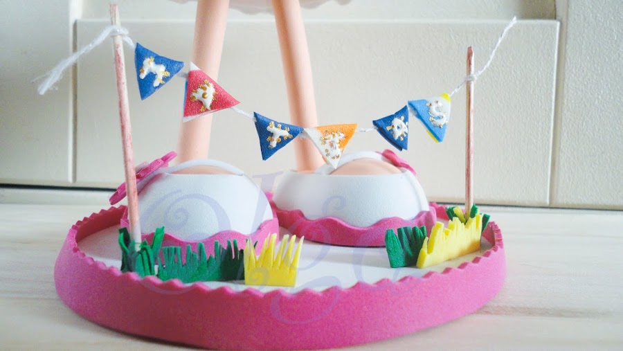 guirnalda en goma eva para fofucha baby shower mamá y bebé