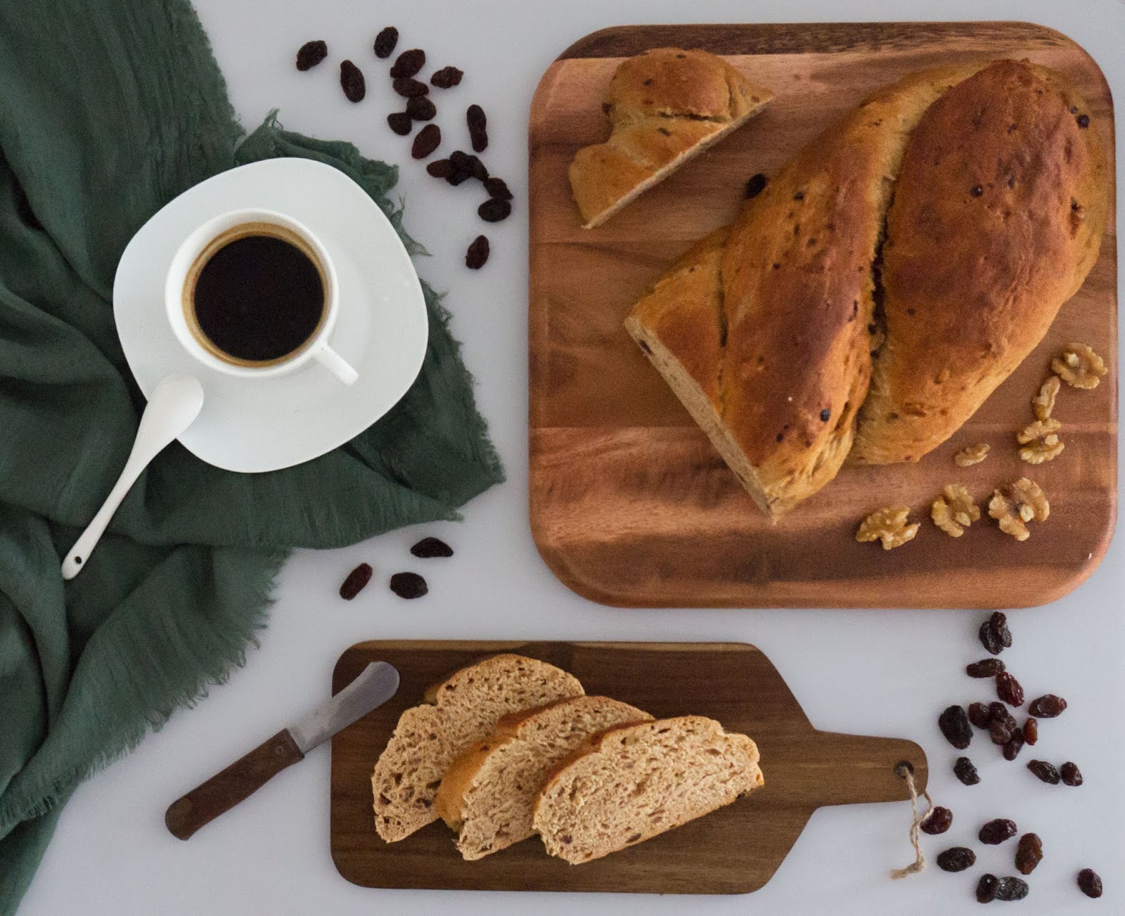 Pan de Café con Nueces y Pasas Cocinillas TM5. Recetas Thermomix.