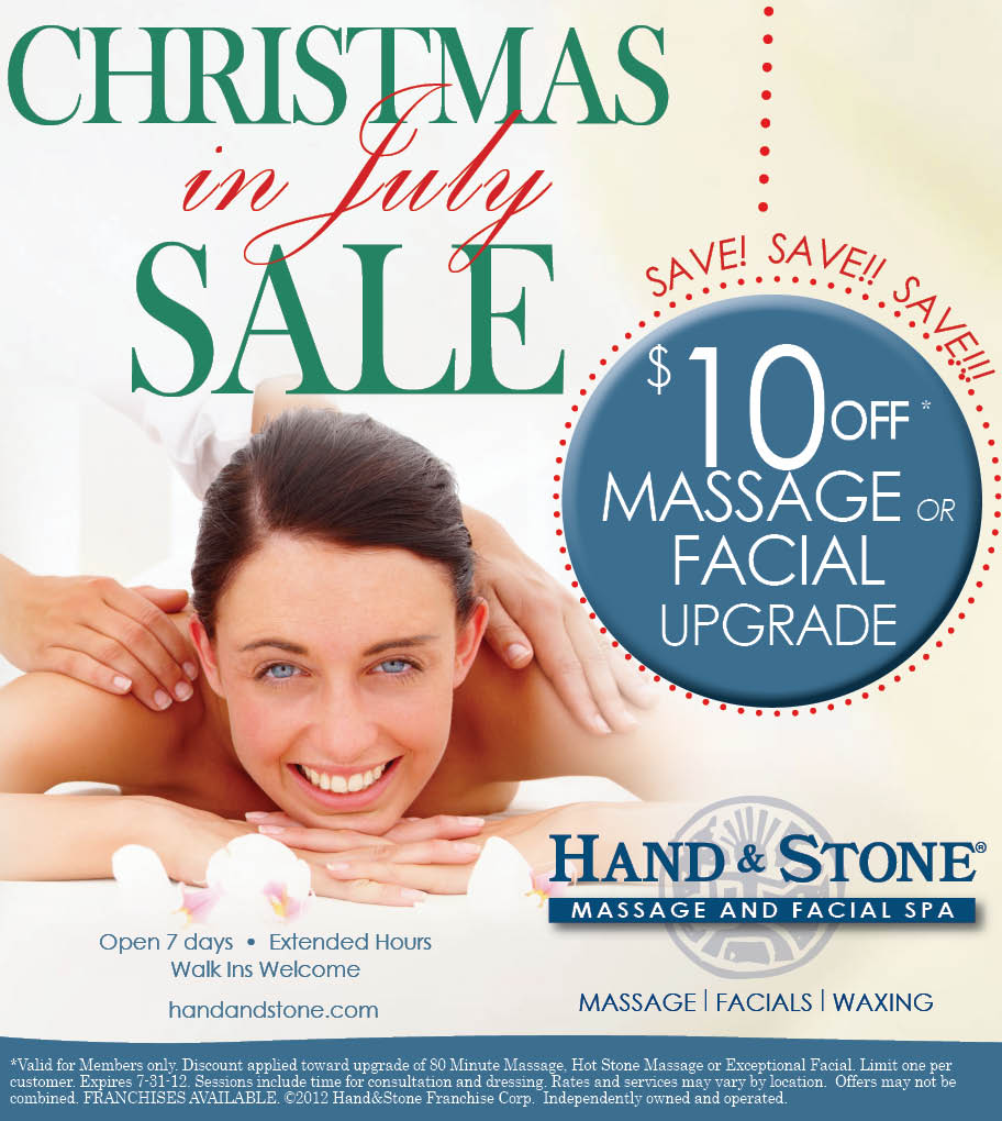 Hand and Stone Franchise Hand & Stone Celebrates Christmas in July!