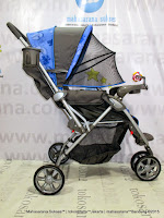 Kereta Bayi BabyDoes CH278 Parade-X Roda 3 Hadap Depan atau Belakang Blue