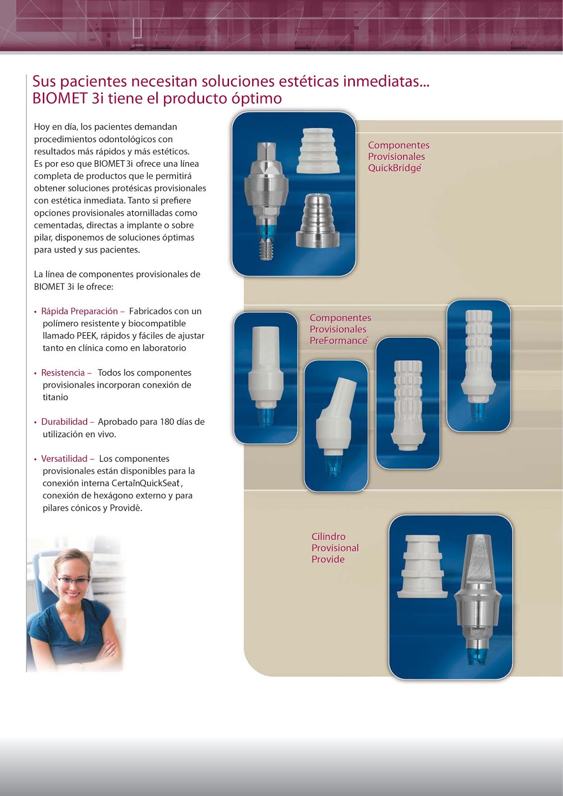 3i Biomet Colombia: Componentes Provisionales de BIOMET 3i