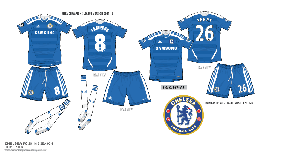 Football teams shirt and kits fan: Chelsea 2011-12 Home Kits