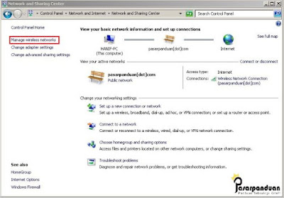 melihat password wifi melalui control panel