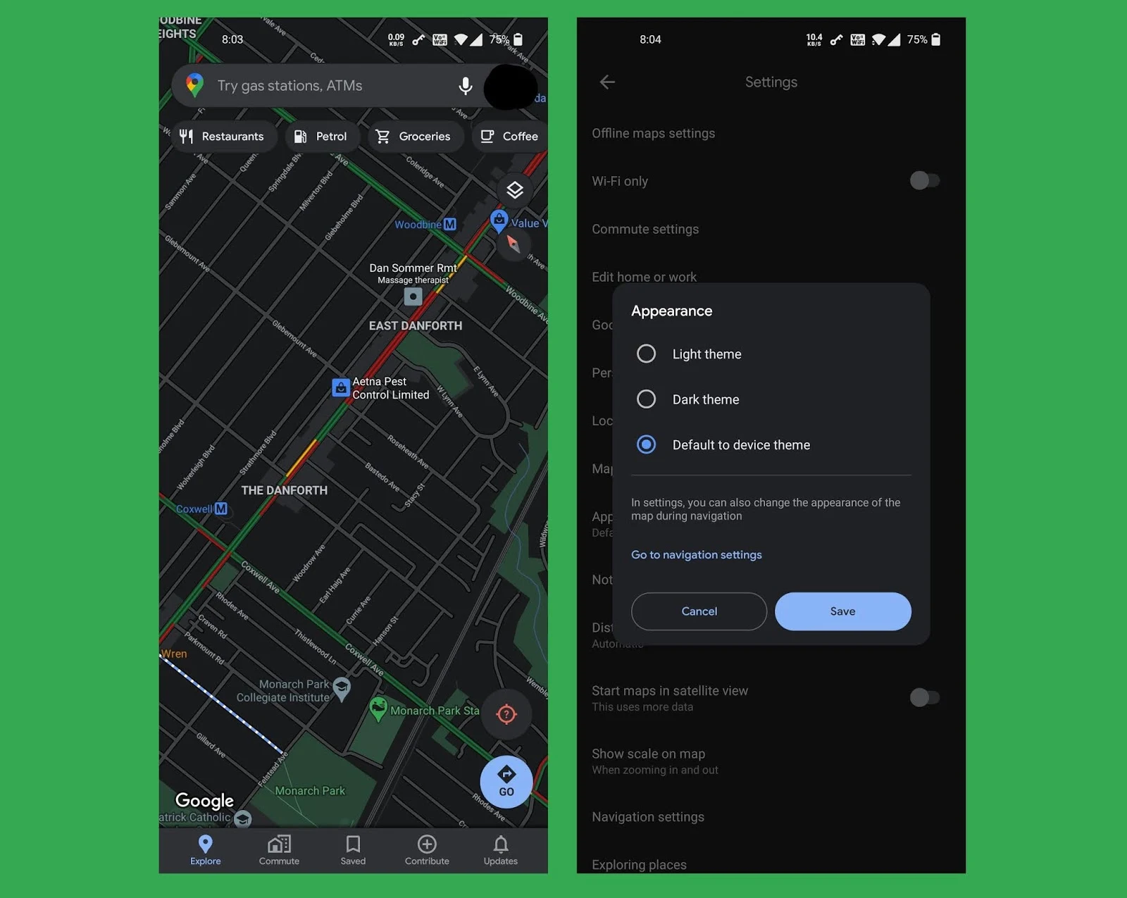 Google is bringing Maps in Dark Mode for Android soon