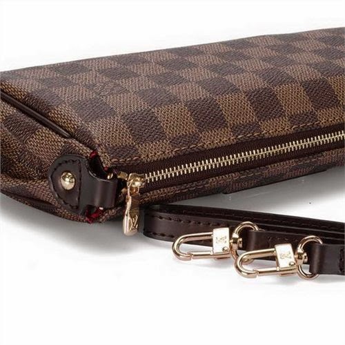 louisvuitton handbag outlets from China: Louis Vuitton Replica Damier Ebene Canvas Eva Clutch N55213