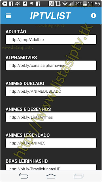 IPTVLIST - Apk - Aplicativo com as melhores listas disponíveis para você direto no seu Android. IPTVLIST - Apk - Aplicativo com as melhores listas disponíveis para você direto no seu Android.