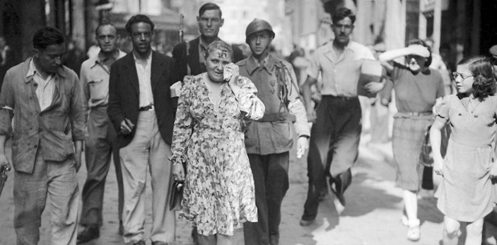 shocking photos show how french women were punished by shaving their