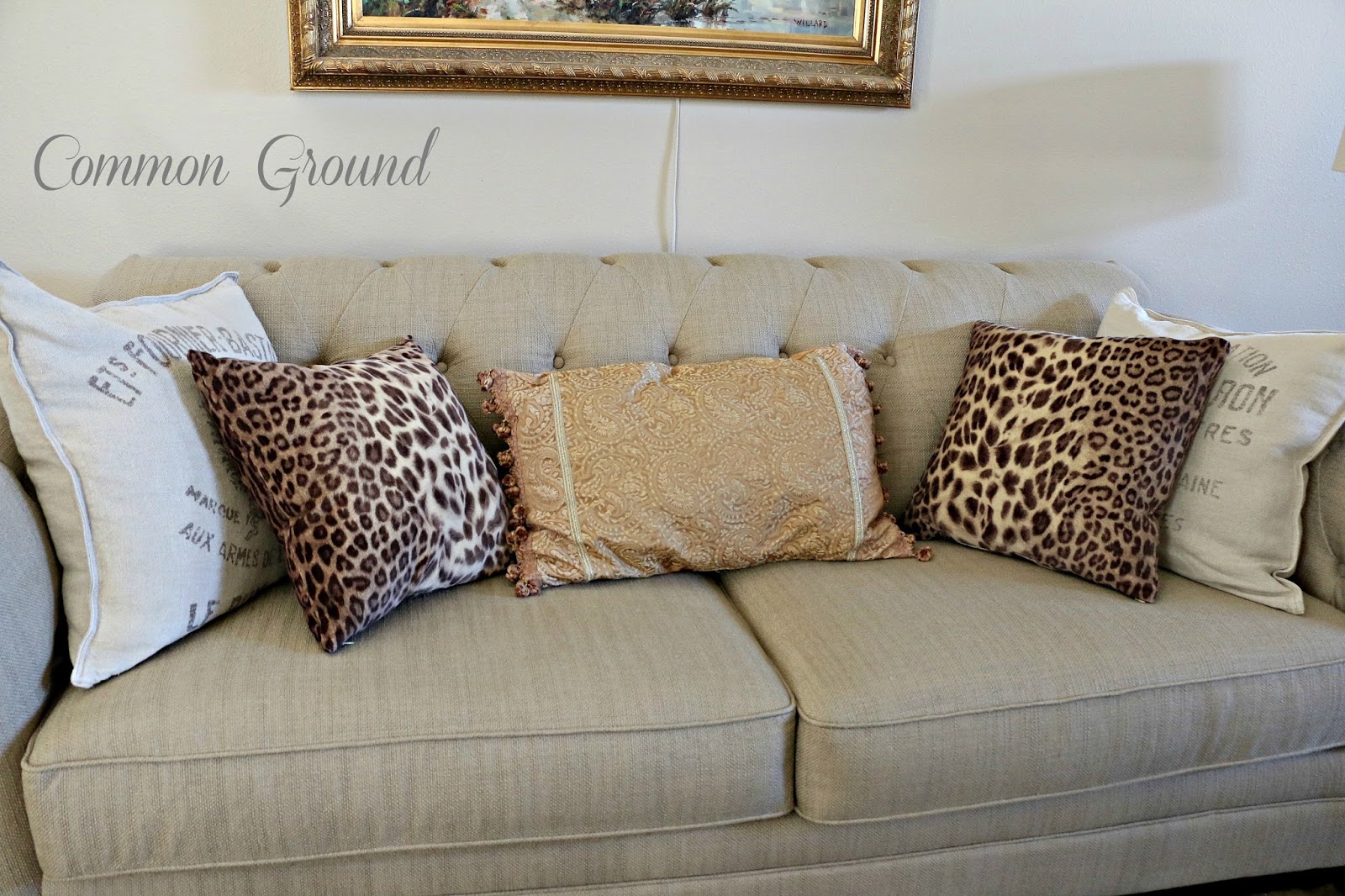 common ground The Living Room and Leopard Print Pillows