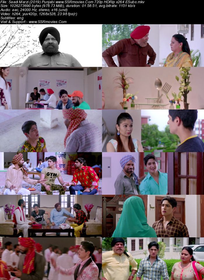 Saadi Marzi (2019) Punjabi 720p HDRip x264 950MB ESubs Movie Download