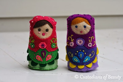 DIY Felted Babuska Dolls | by CustodiansofBeauty.blogspot.com
