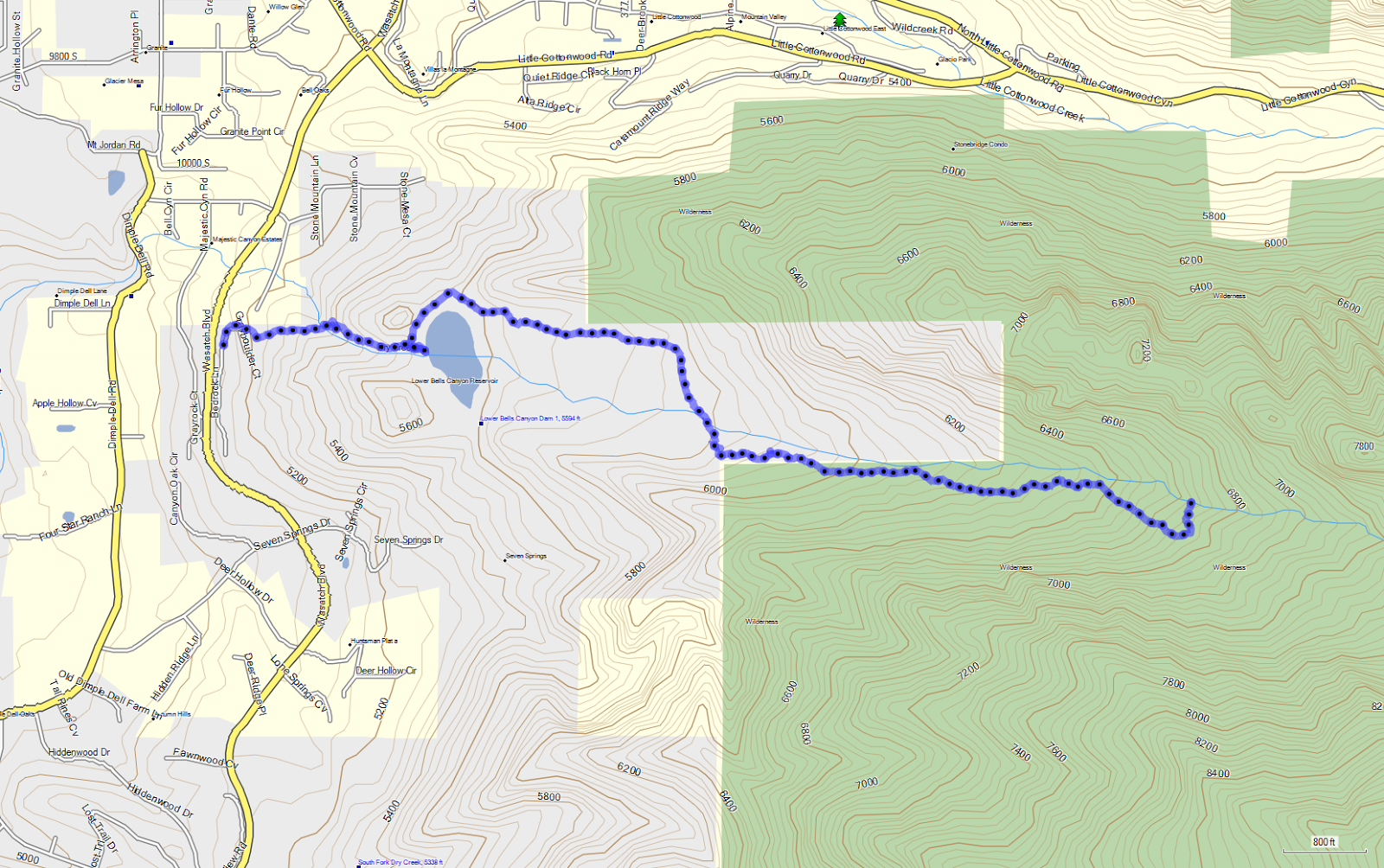 Trails Trekker Bell Canyon to Lower Falls