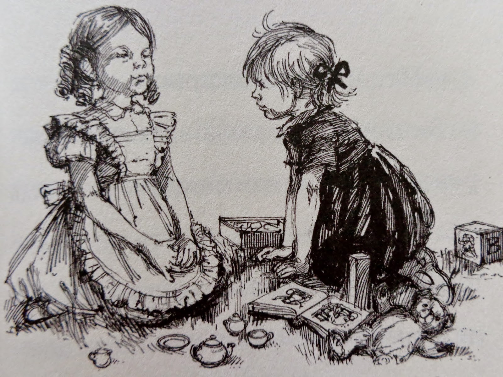 Алиса ,читающая с сестрой книгу. Читал с сестрой читал с ней