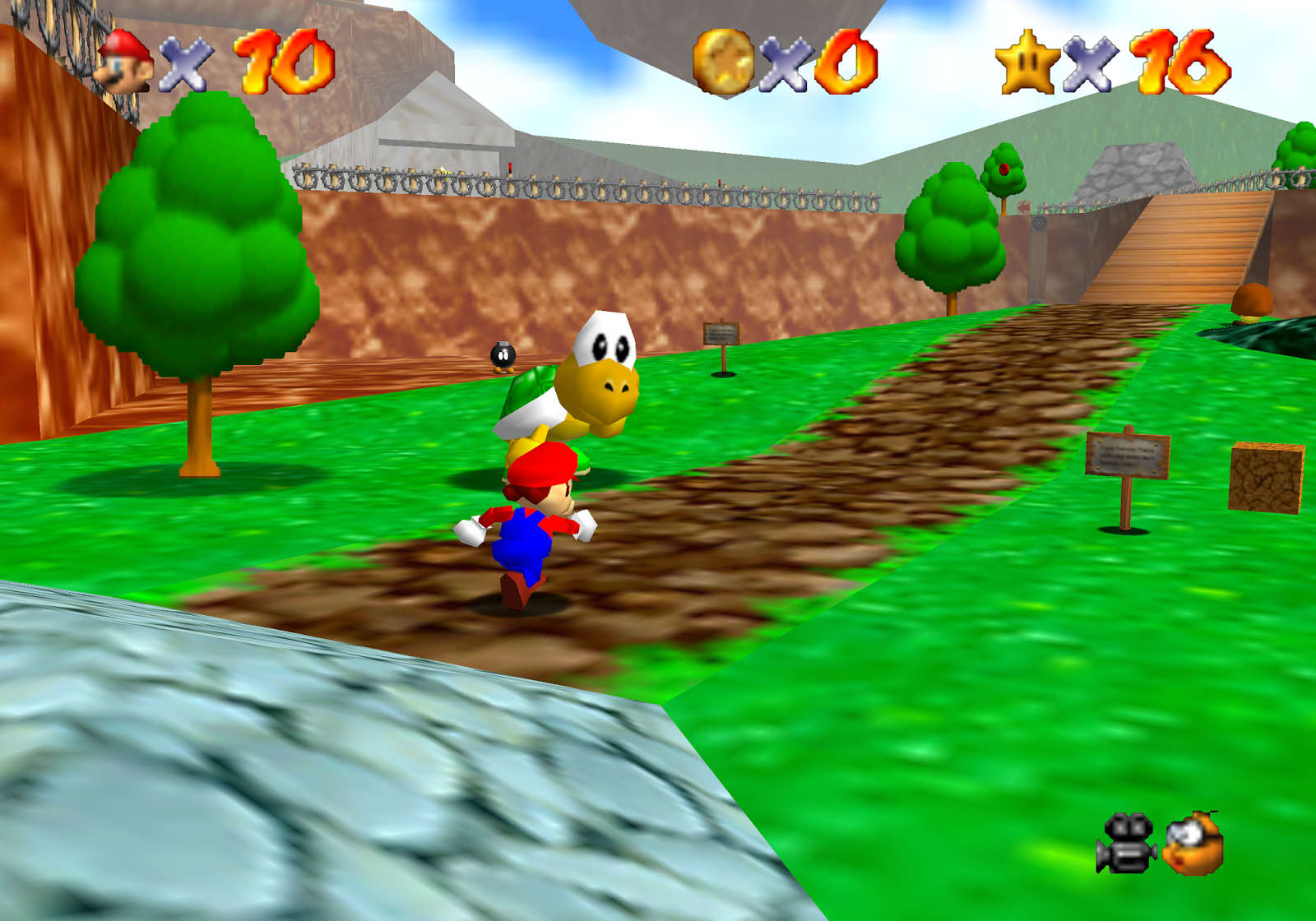 mario 64 full screen