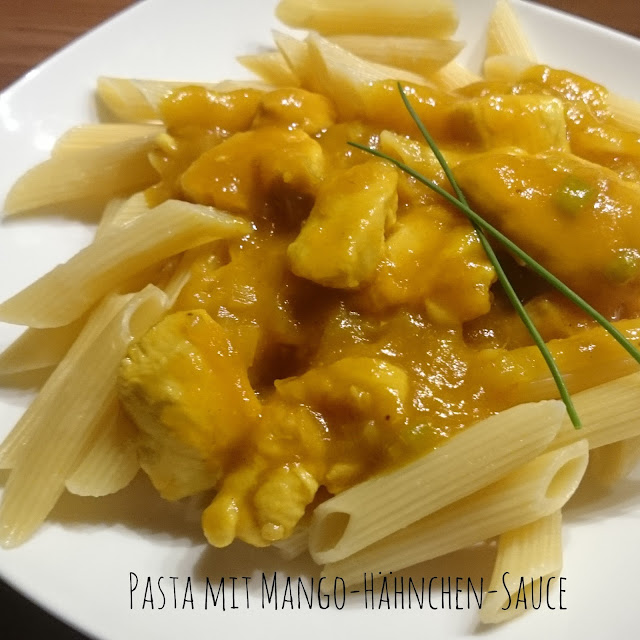 [Food] Pasta mit Mango-Hähnchen-Sauce // Pasta with Chicken-Mango-Sauce