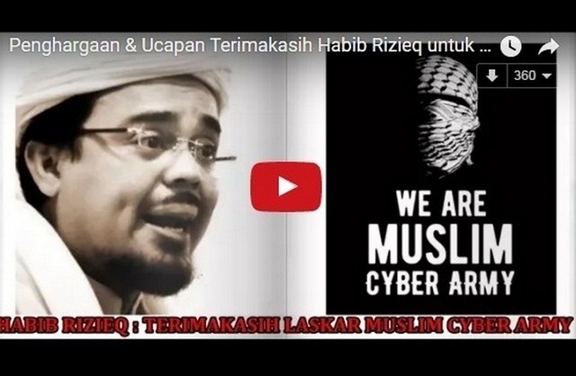 Hasil gambar untuk hoax muslim cyber army youtube